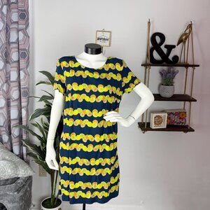 Banana Republic Navy Lemons Shift Dress